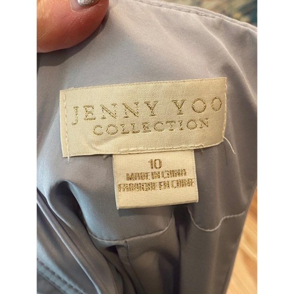Jenny Yoo Collection Light Blue Square Neck Spaghetti Strap Maxi Gown Dress 10 - Picture 11 of 13